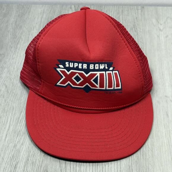 VTG Super Bowl XXIII Trucker Snapback Hat Cap San Francisco 49ers NFL 1988 - Picture 1 of 8